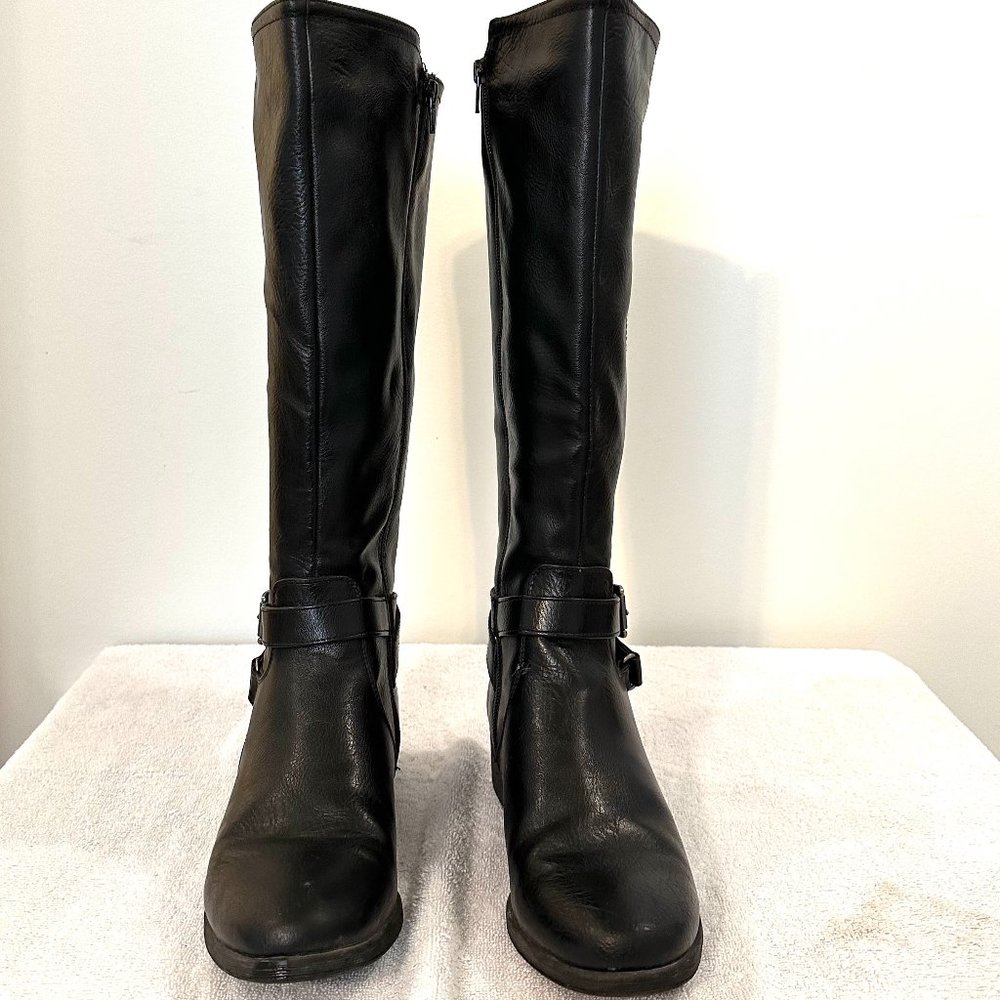 Croft & Borrow Black Knee High Boots, Size 8.5